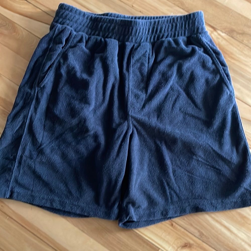 H&M dk gray terrycloth Texloop elastic waist relaxes for shirts. XS.